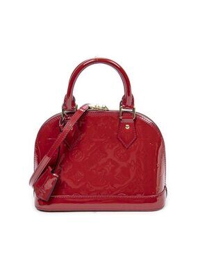 Louis Vuitton Alma Cherry Red Monogram Vernis Handbag